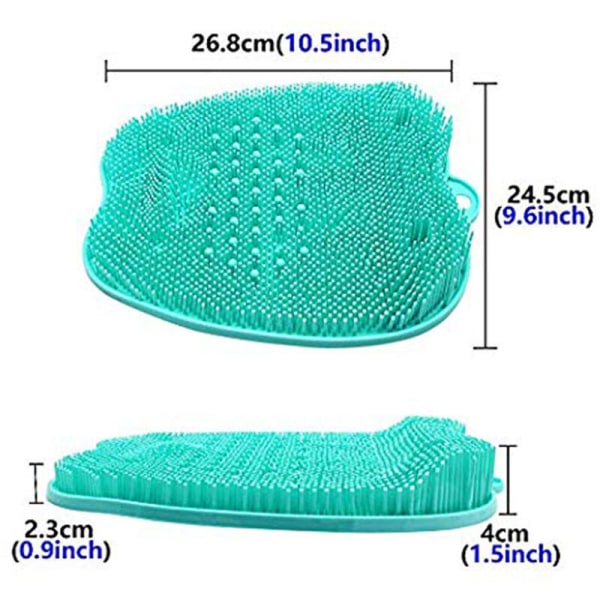 Shower Foot Massager Cleaner & Cleaner - Förbättrar fotcirkulationen och lindrar fotsmärtor (grå), grön