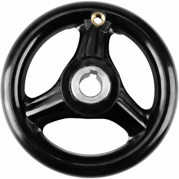 Håndhjul - 3 eger sort rund håndhjul Håndtag Plast håndhjul med roterende håndtag til drejebænk fræsemaskine 12 100 mm