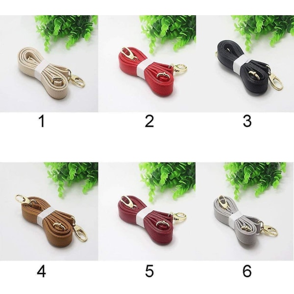 Justerbar axelrem, universell ersättningsrem, läder, crossbody väska (vit)