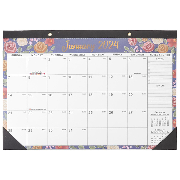 Väggkalender för hushållet, hängande månadskalender, väggkalender