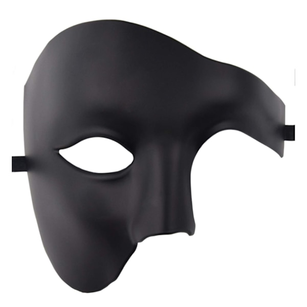 Mäns Mask Masquerade Mask Phantom Of The Opera Halv Ansiktsmask Svart