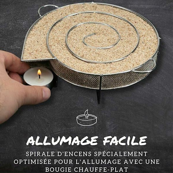 Spiralformad kallrök - Spolrök - rökgenerator - för rökning i en klotgrill - rund -