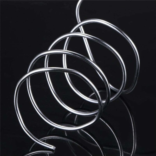 2 ruller 1 mm aluminiumstråd blød metaltråd jerntråd velegnet til håndværksproduktion af armbånd, halskæder, perler osv. (sølvhvid)