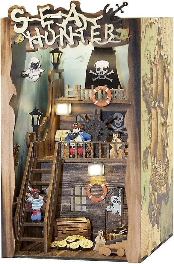 3D träpussel, DIY miniatyrdockhus-kit