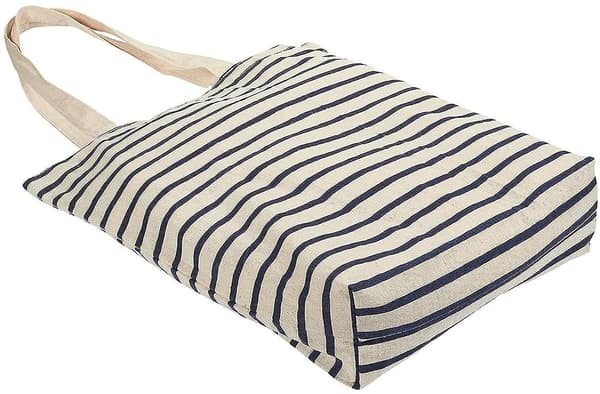 3-pack återanvändbara shoppingkassar i bomull, 38 x 42 x 9 cm