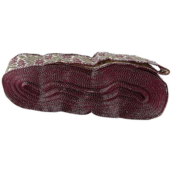 Blommigt mönstrade broderade Jacquard-band, vävda spetsar för kläder, väskor, gardiner, sytillbehör, spetsväv, stil A