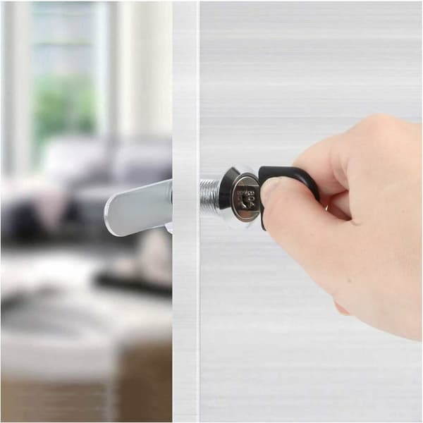 8 stk. 25 mm standard postkasselås, postkassecylinder passer til de fleste postkasser, skabslås med 16 nøgler