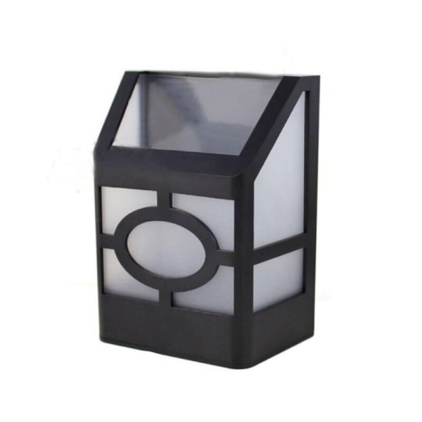 Retro solcellslampa Solcells vägglampa Utomhus Vattentät 2LED Staket Fyrkantig Trädgårdslampa