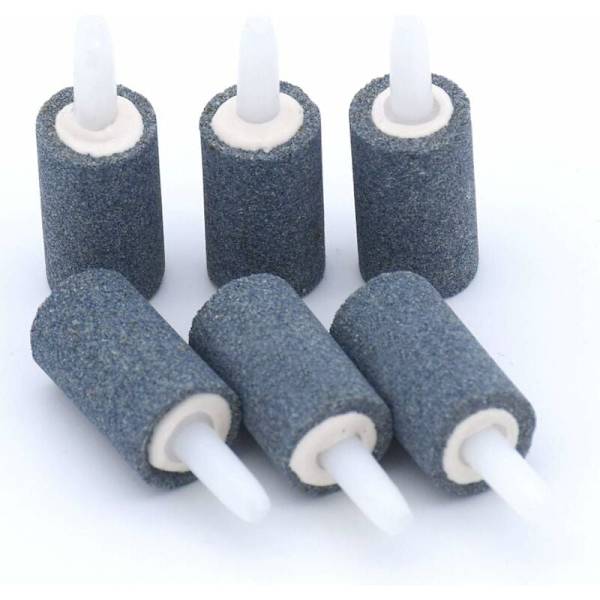 Akvarieluftsten, 6 st Aquarium Fish Tank Cylinder Bubble Diffuser för fisktankluftpump