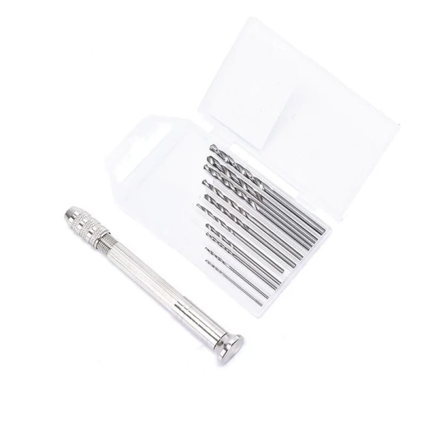 11 stk. Mini metal håndboreudstyr UV-harpiksstøbeværktøj og håndlavet smykkeværktøj med 0,8 mm til 3,0 mm boreskrue