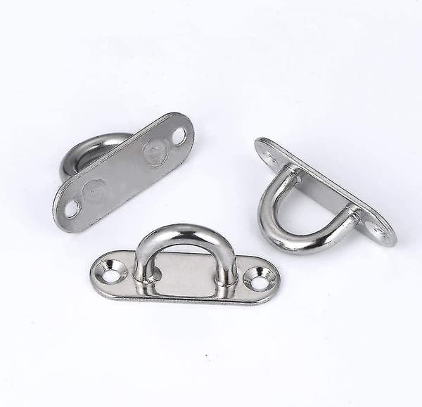 M6 304 Rostfritt Stål Avlång Ögleplatta, Marin Hårdvara Häftklammerkrok Loop4pcs