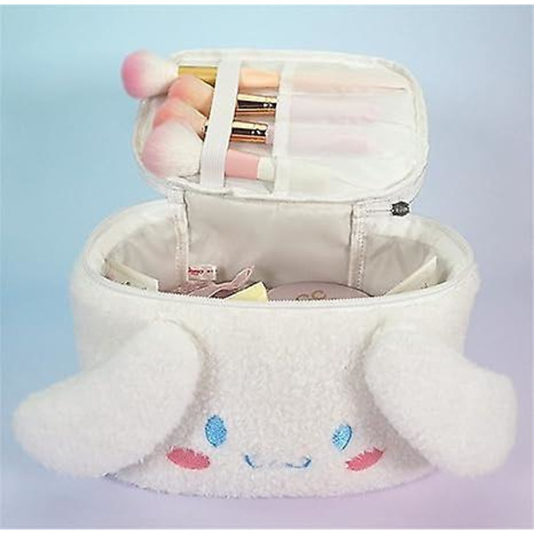 Plush Väska Kosmetikförvaringspåse Handväska Förvaringspåse Förpackning Juldekorationer (rosa Vit)