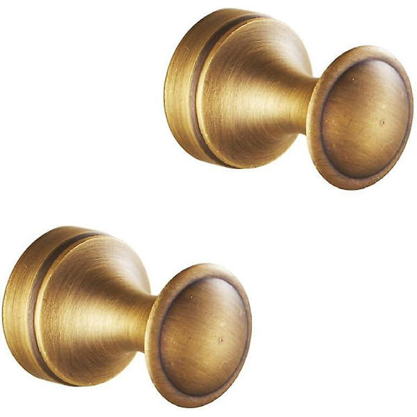 2 st Hem Antik Mässing Handdukskrok Väggmonterad Badrum Rockkrok Vintage Dekorativ Hatthängare