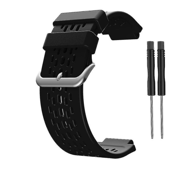 Mjuk ersättningsrem i silikon Armband som watch sportklocka (svart)