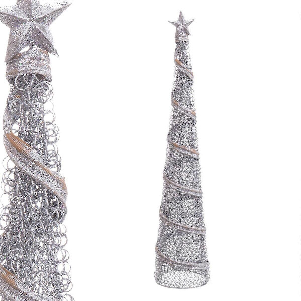 Julgranskulor Silver Metall Konisk 10 x 10 x 50 cm