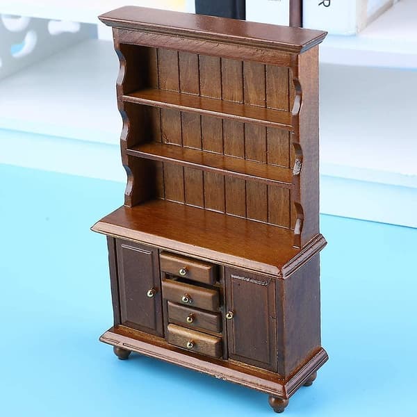 1:12 Dockhus Mini Möbler Bokhylla Modell (Vit) 1 st