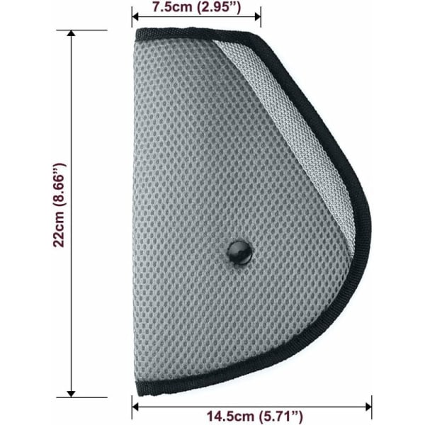 Lasten turvavyön säätösetti 2 kpl, lasten turvavyön turvakatteet - (Harmaa)