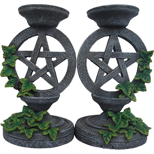 NEM5177 5,5\" Grå Pentagram Ljusstake