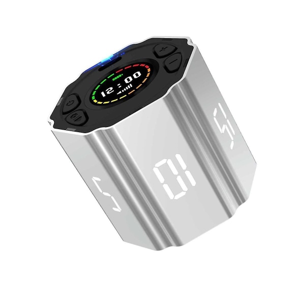 Pomodoro-timer, digital kubtimer, magnetisk visuell & flip-fokustimer, tyst & larm, nedräkningstimer för kockkontor