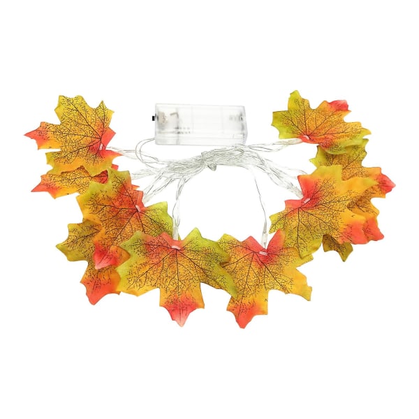 Thanksgiving Leaf Maple Leaf Light String Trädgårdsfestrum Ins Dekorativa lampor 20 LightsGrön