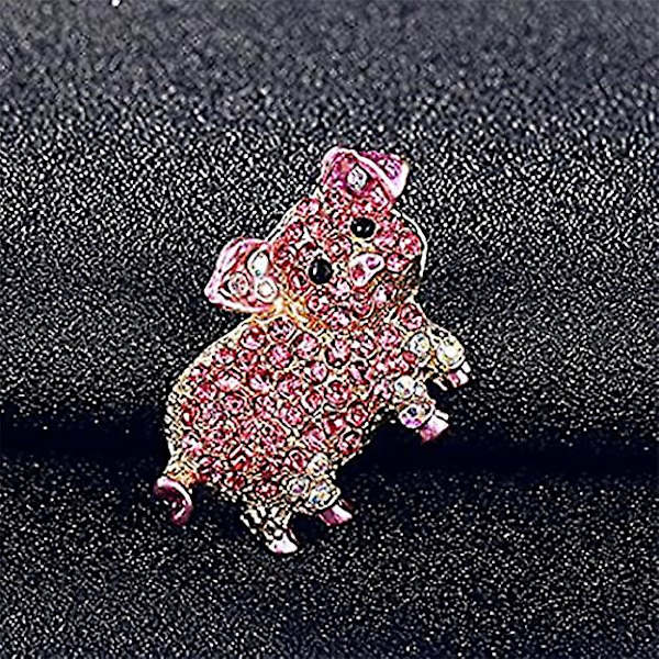 Tecknad gris brosch smycken klädväska ryggsäck jacka badge tillbehör
