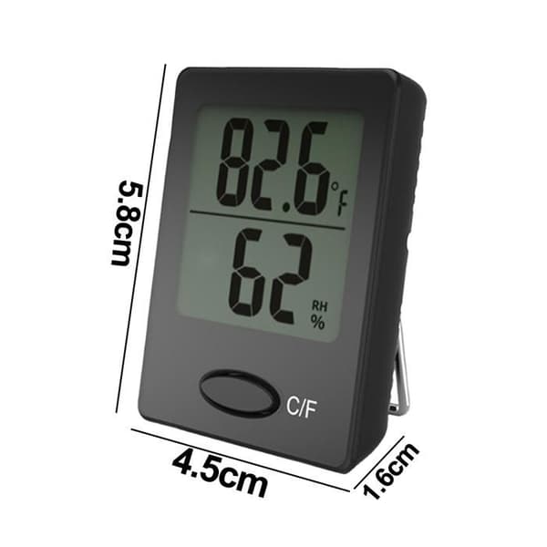 1 trådlös digital termometer-hygrometer, stor LCD-skärm, temperatur- och luftfuktighetsvisning, för vardagsrum, sovrum, växthus.