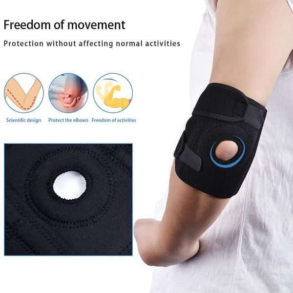 Justerbart armbågsskydd, elastiskt och andningsbart armbågsskydd, armbågsskydd för sport