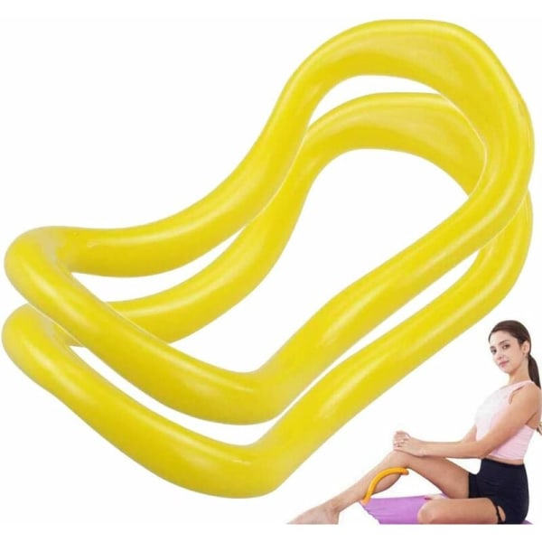 Yoga Ring Pilates Circles Pakke med 2 fascia stretch ring træningsenhed til toning af lår, mave og ben