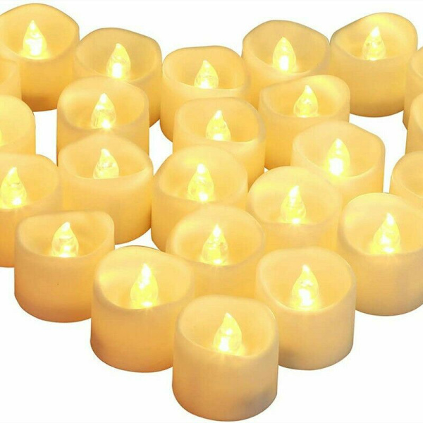 LED-ljus med flimrande låga, 24-pack, elektriska ljus, juldekorationer för jul, julgran, påsk, bröllop