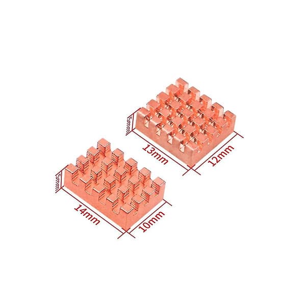 Ren koppar kylfläns för Orangepi Zero 2w, kylfläns för Orangepi Cpu moderkort, multifunktionell kylfläns