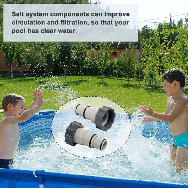 Pool slangadapter, 2 stycken pooladapter med 2 stycken invändig gänga (dn25)