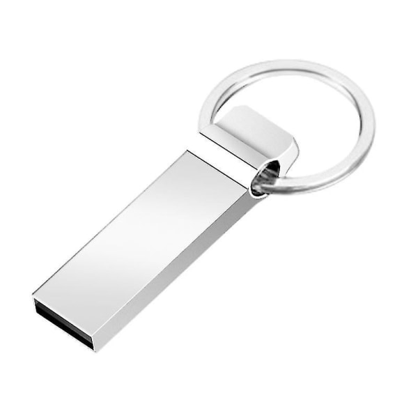 USB -minne 2.0 höghastighetsminne nyckelring USB 2.0 lagringsminne 1 st silver
