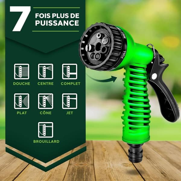 Flexibel och expanderbar trädgårdsslang Retractable Garden Hose (7,5 m)