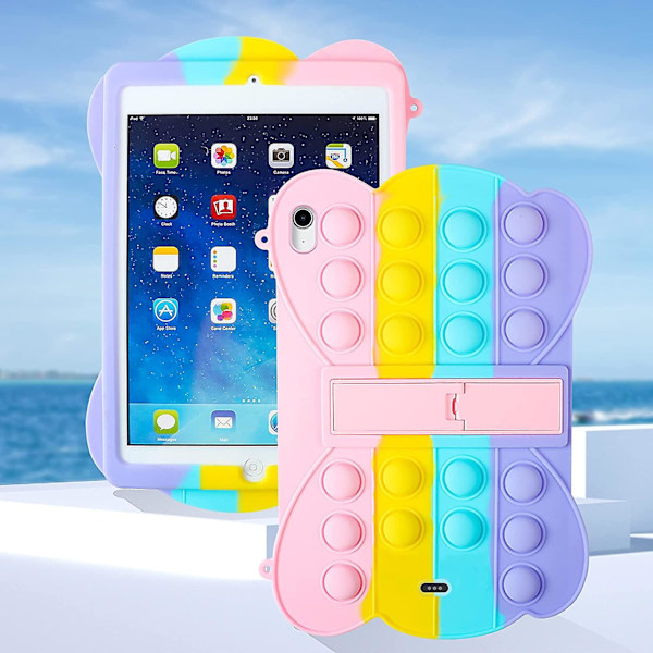 Fargerik Bueskall for iPad 2020/2021 Air 4 10.9\" 11\" Tegneserie Morsom Kawaii Søt Silikon Morsom Deksel Stilig Mote Unik Design Fidget for Jenter Gutter Barn