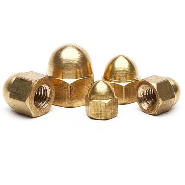 Acnor Hex Nut Cap - 20 st M4 Dome Mässing Dome Muttrar HEXAGON Dekorativt lock för bultar Mässingsskruvar