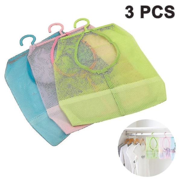 3 STK Bærbar multifunktions tøjopbevaringspose til badeværelsesgarderobe vasketøjskurv