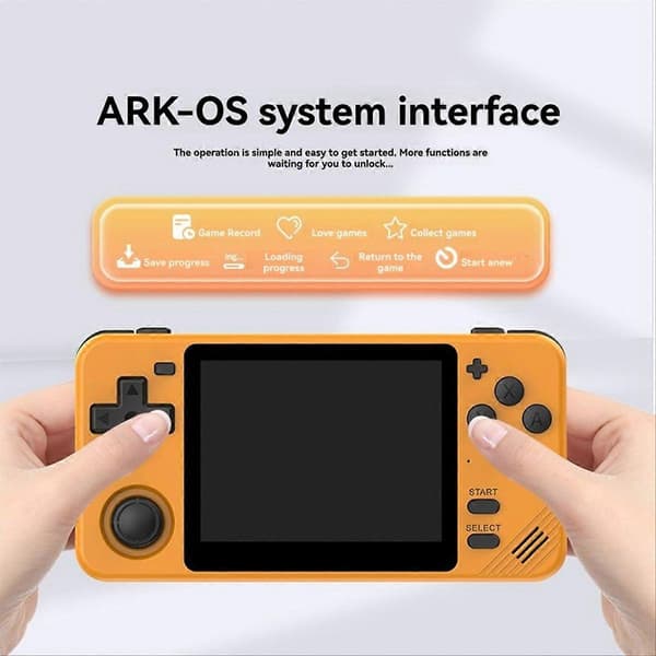 Den bärbara spelkonsolen RGB10X stöder flera Gamepad-emulatorer.