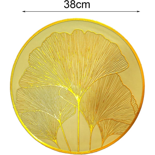 4 st Ginkgo dekorativa bordsunderlägg ihåliga bordsunderlägg värmebeständiga halkfria bordsunderlägg i form av blad