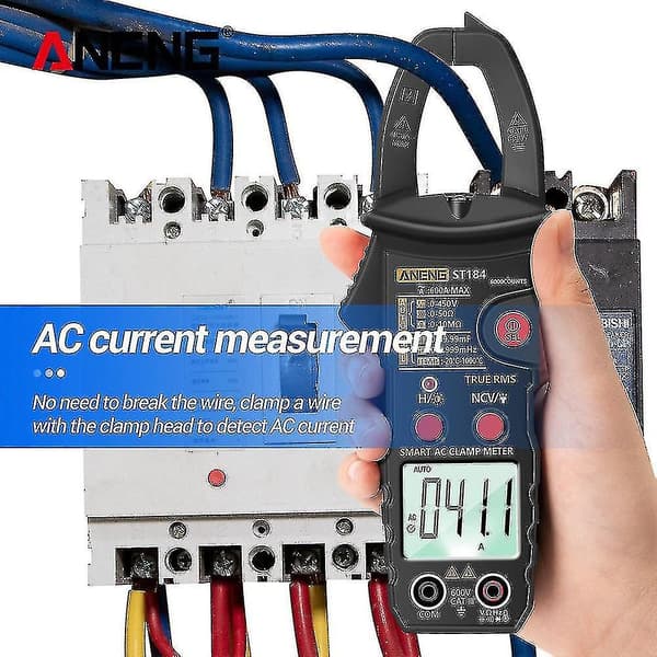 Aneng St184 Digital Multimeter Tångmätare Sann 6000 Räkningar Professionella Mätprovare AC/DC Vo
