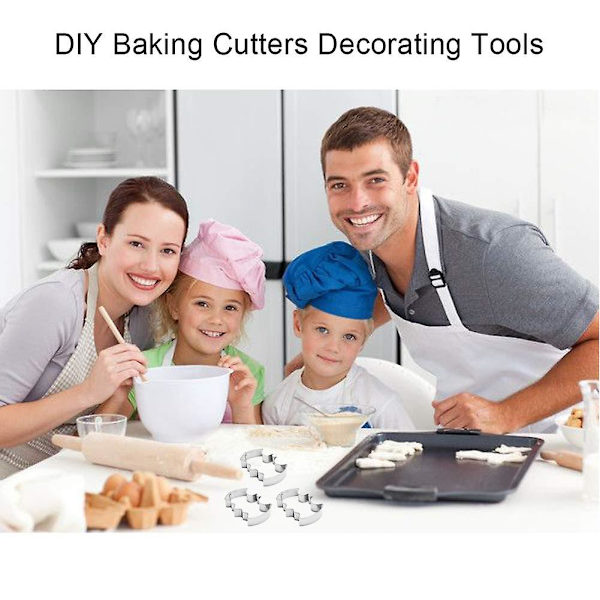 Fladdermusformade kakskärare set 3 st rostfritt stål kakskärare formar tårta bröd cupcake choklad