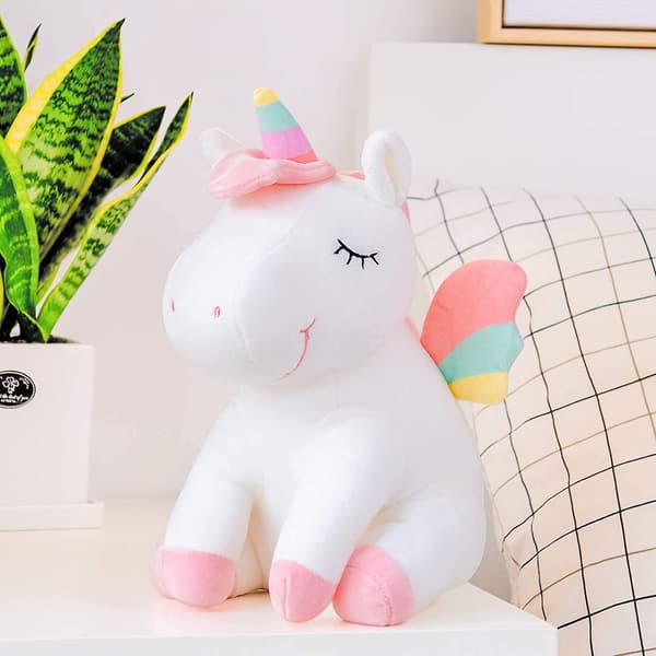 35 cm, Regnbuepulver Unicorn Stoffdyr Plush Så Stor