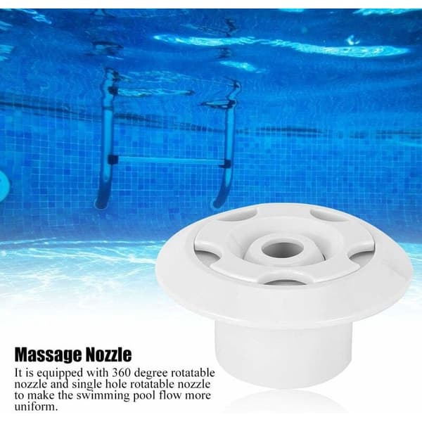 2\" Massage Dyse 360° Roterende Vandudløb Spa Jet Dyse Vandsøjleforbindelse (2\" Direkte Forbindelse (Link 63mm Rør))
