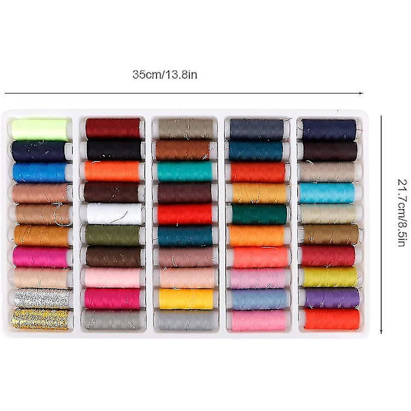 Sytråd, 50 st olika färger sytråd set polyester tråd kit-1
