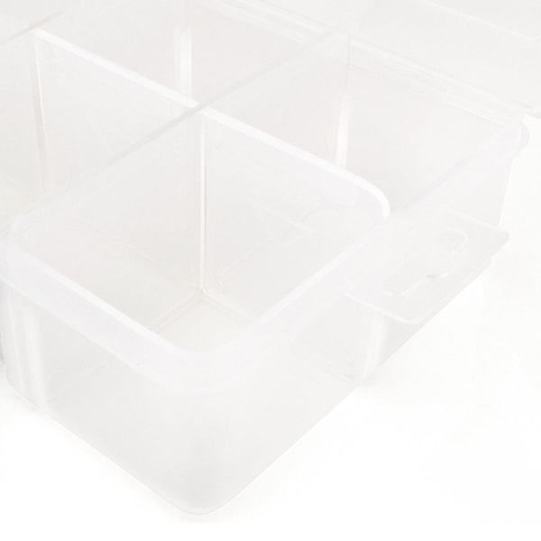 Klar plast Multi Purpose Crafts Organizer 6 fack förvaringsbox