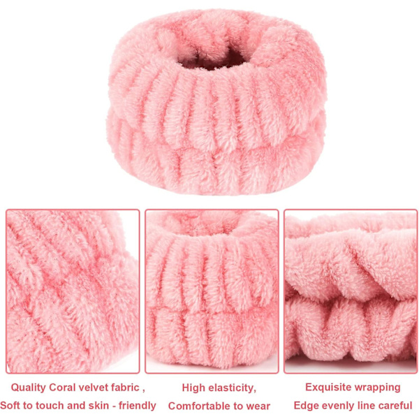8 st Spa Handledsband Microfiber Handledsband Handledsband För Tvätta Ansiktet Absorberande Handledsband Handledsband För Kvinnor Flickor Förhindra Vätska