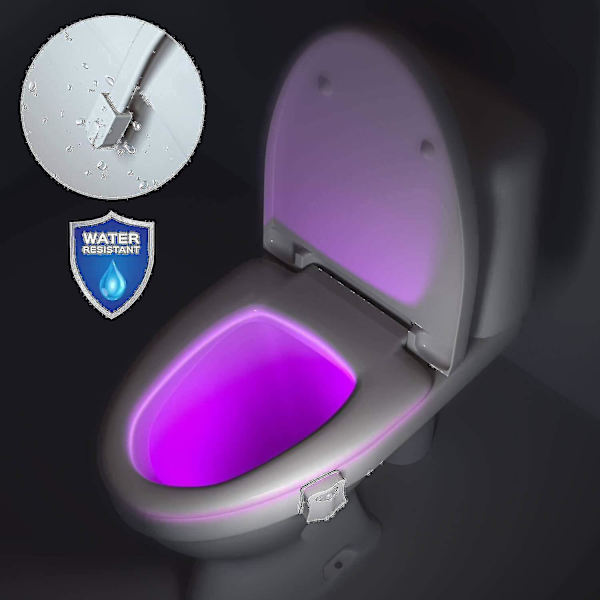 8 farvet toiletsensorlys toiletsensorlys automatisk sensorlys til badeværelse badeværelse