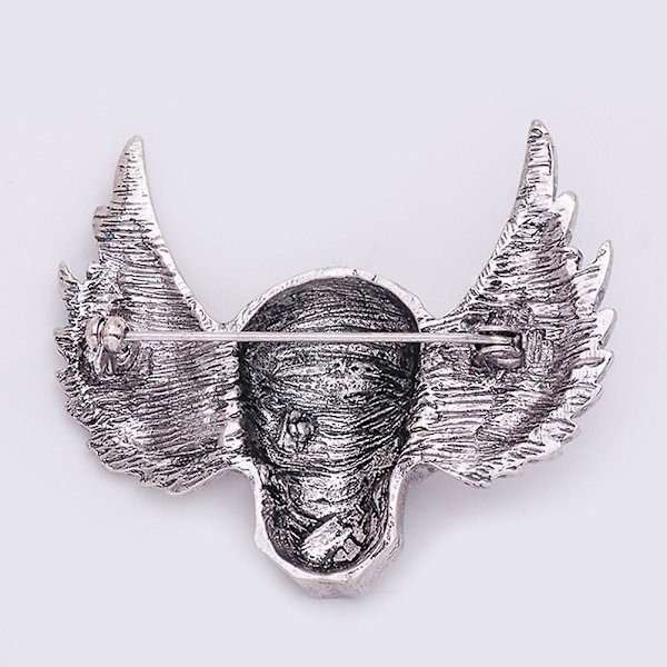 Dödskalle Brosch Dödskalle Pin Badge Gotisk Punk Brosch Present (Silver)