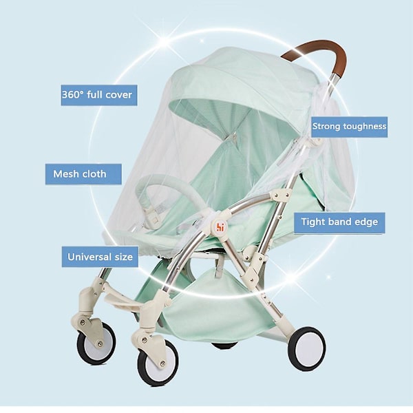 Vagn Nät, Universell Myggnät Fluga Insekt Nät Skyddsskydd För Barnvagn Buggy Lift Säng Barnvagn Vagga Korg