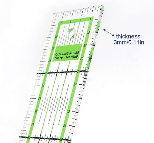 Sömnadslinjal precisionsskärning transparent sy linjal