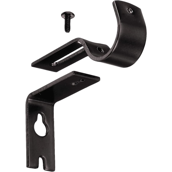 Justerbara Gardinstångs Väggfästen, 2-pack, Mörkbrons (Espresso)